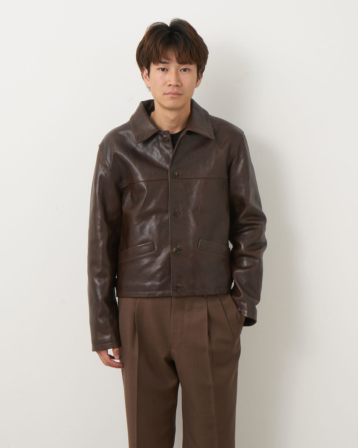HEAVY LAMB LEATHER BLOUSON