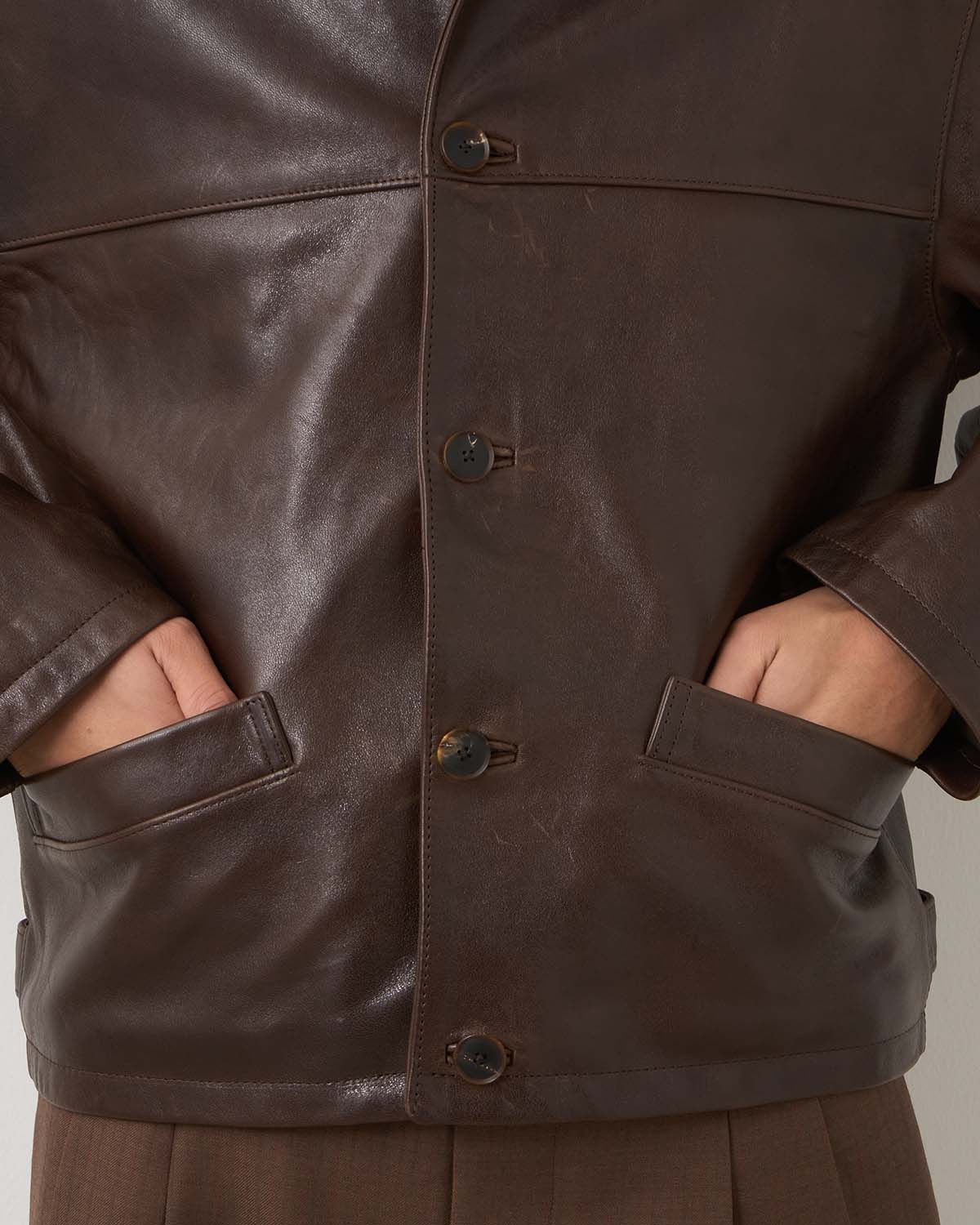 HEAVY LAMB LEATHER BLOUSON