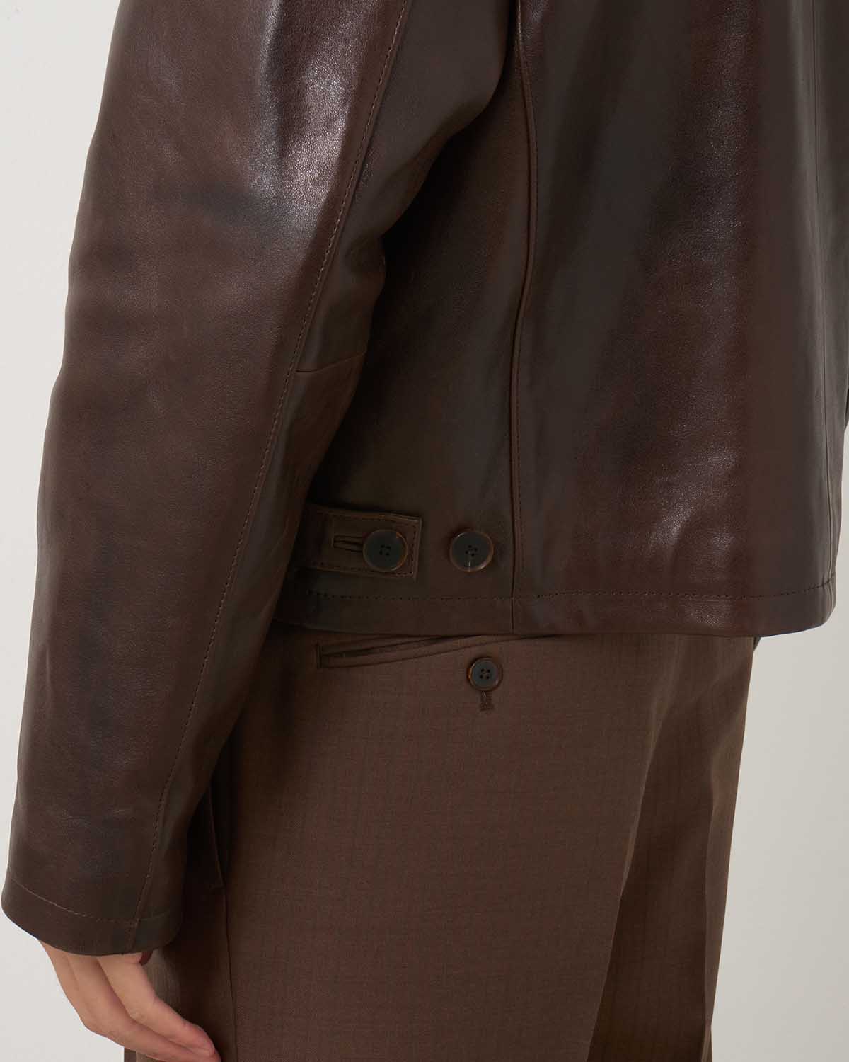 HEAVY LAMB LEATHER BLOUSON