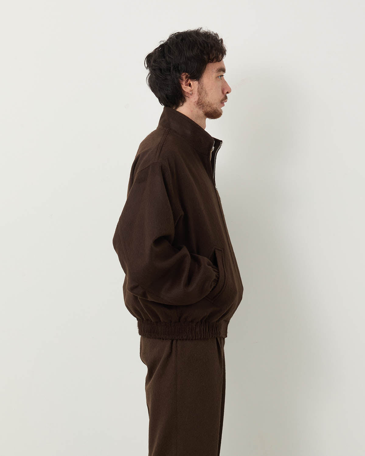 BABY CAMEL FLANNEL ZIP BLOUSON