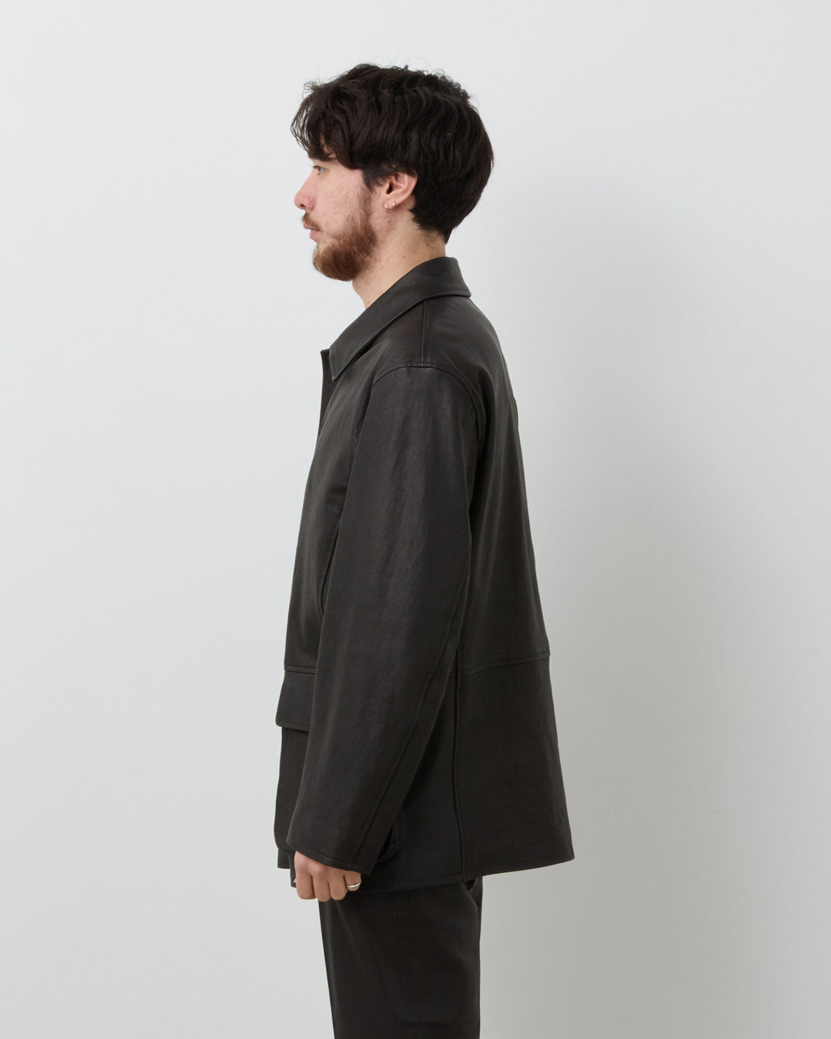 TEXTURED LAMB LEATHER BLOUSON