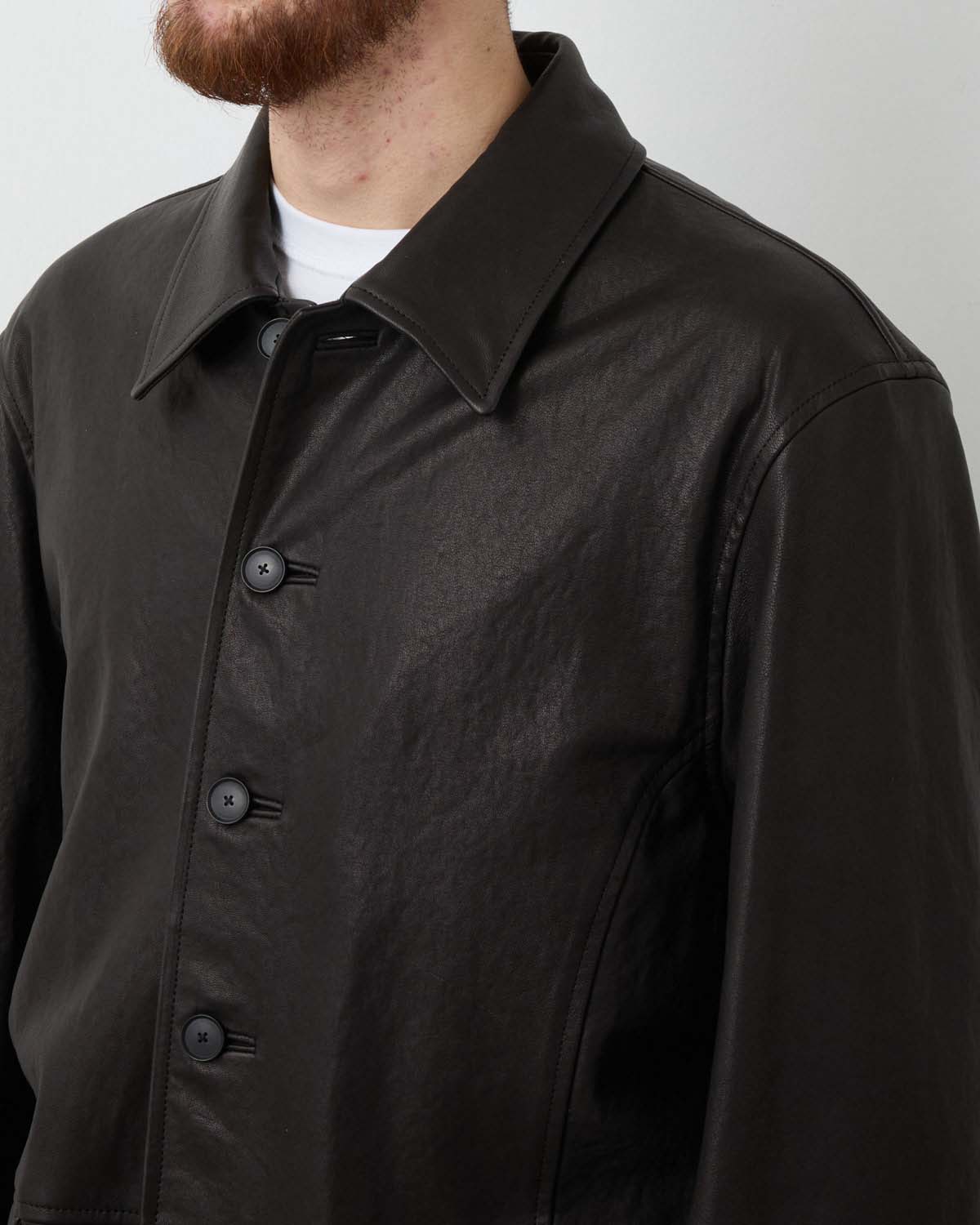 TEXTURED LAMB LEATHER BLOUSON