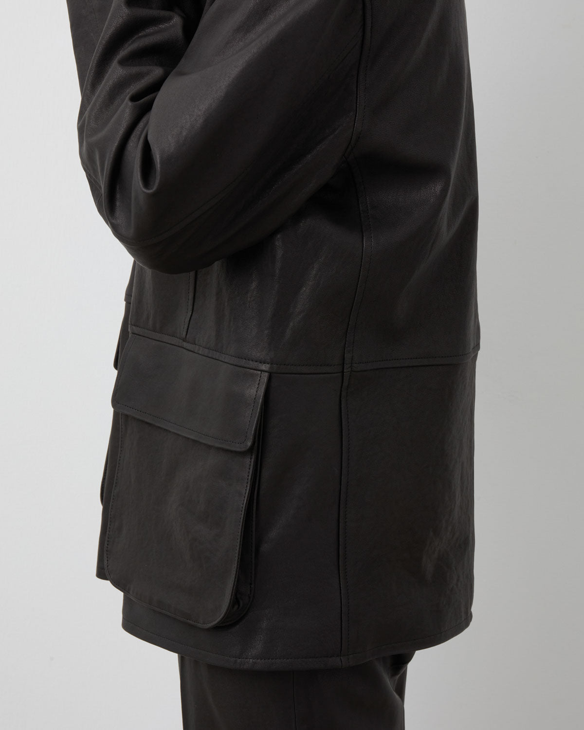 TEXTURED LAMB LEATHER BLOUSON