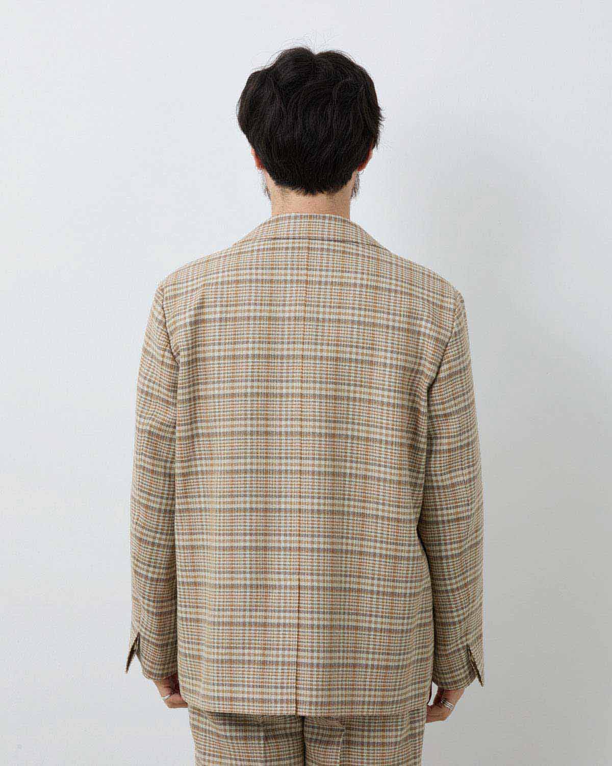 SILK LINEN NEP CHECK JACKET