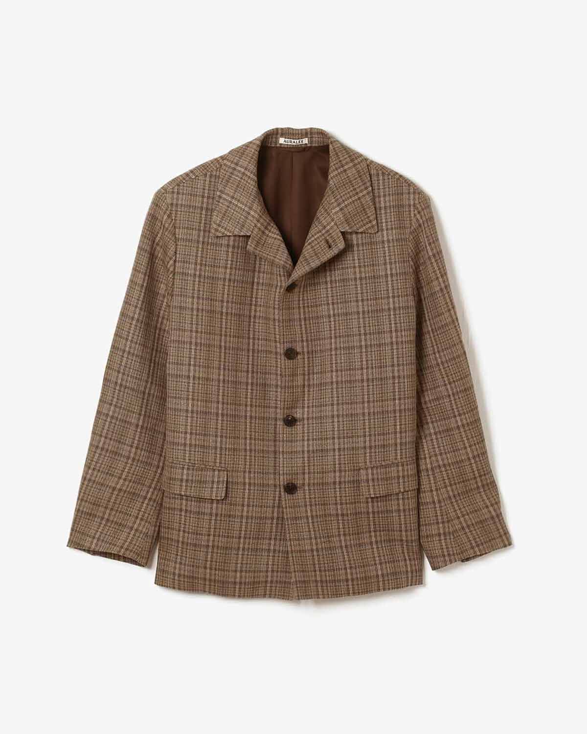 SILK LINEN NEP CHECK JACKET