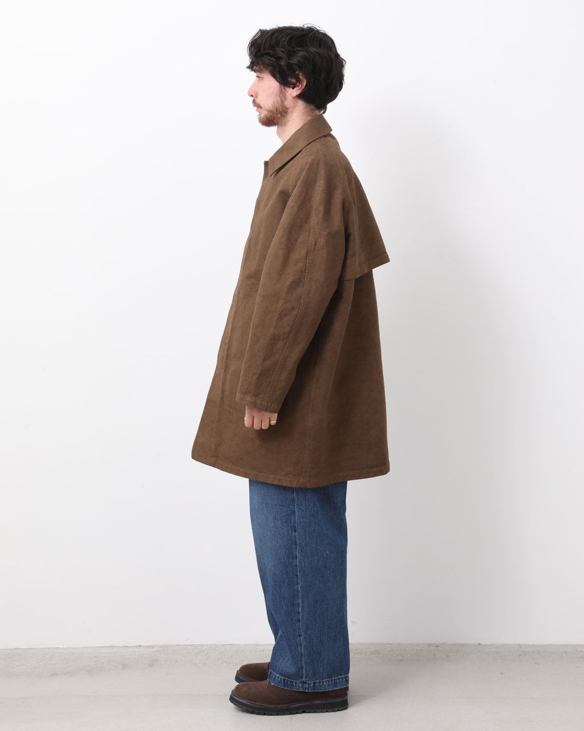 GARMENT-DYED ORGANIC COTTON HEAVY TWILL SHORT COAT