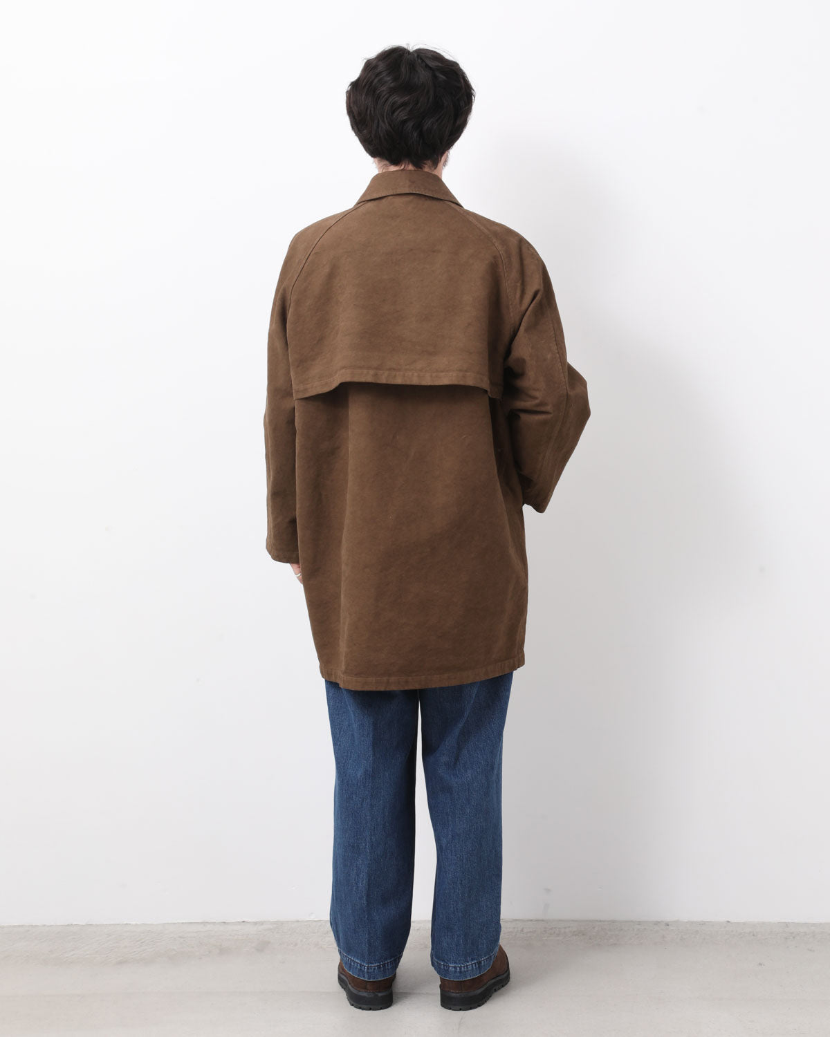 GARMENT-DYED ORGANIC COTTON HEAVY TWILL SHORT COAT
