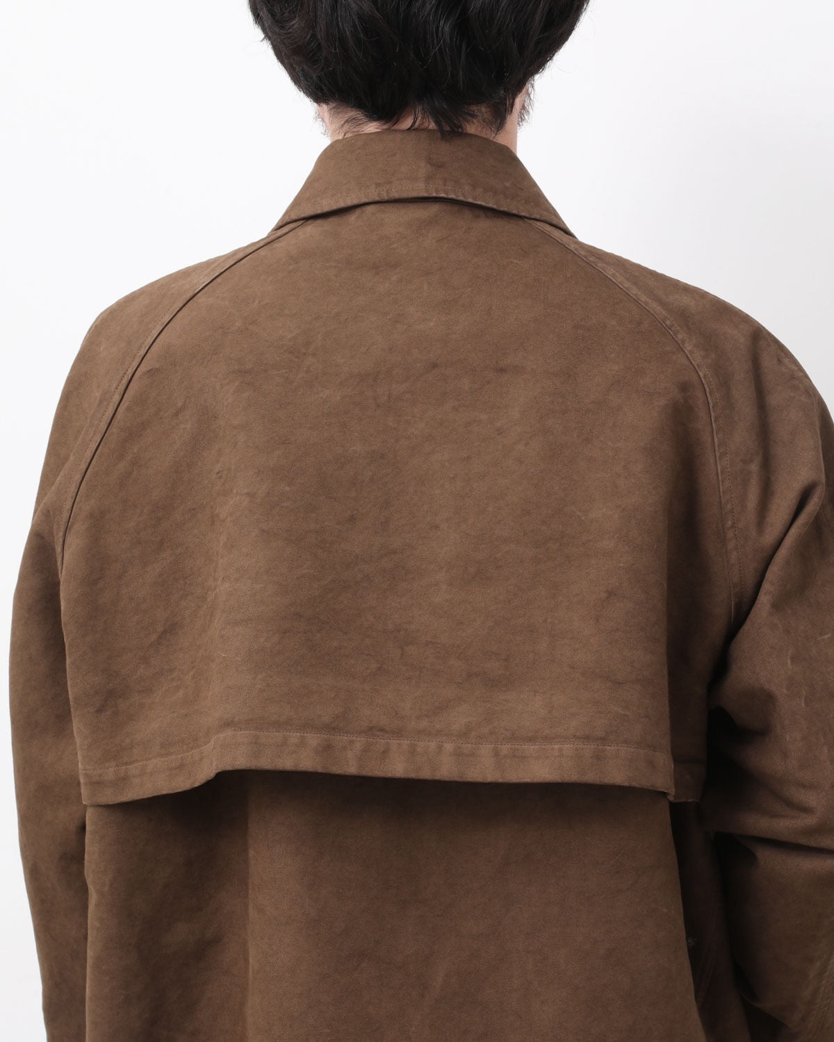 GARMENT-DYED ORGANIC COTTON HEAVY TWILL SHORT COAT