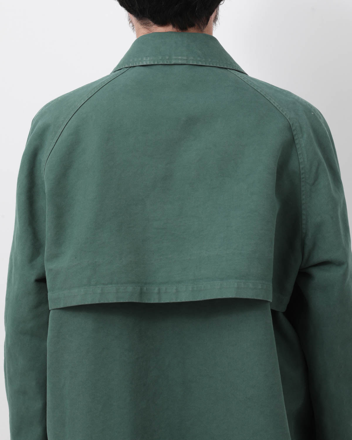 GARMENT-DYED ORGANIC COTTON HEAVY TWILL SHORT COAT