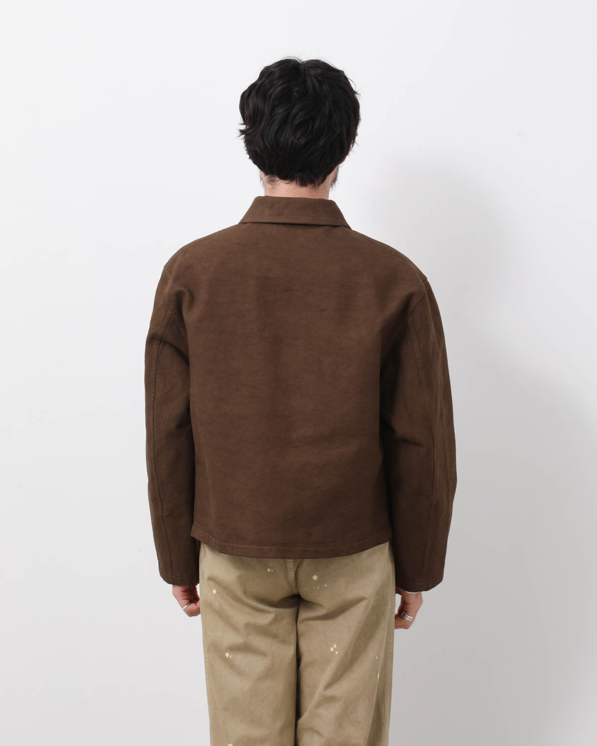 GARMENT-DYED ORGANIC COTTON HEAVY TWILL SHORT WORK JACKET