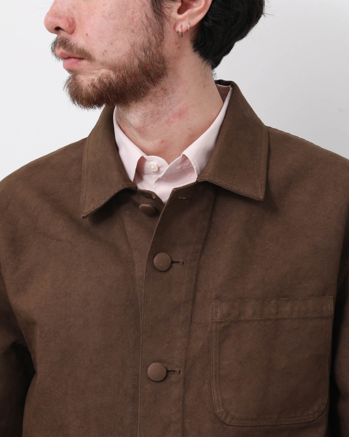 GARMENT-DYED ORGANIC COTTON HEAVY TWILL SHORT WORK JACKET