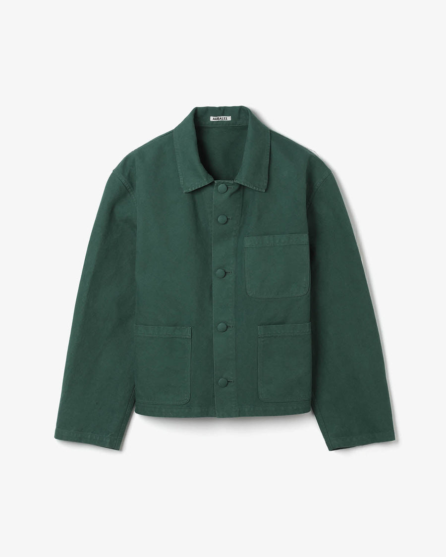 GARMENT-DYED ORGANIC COTTON HEAVY TWILL SHORT WORK JACKET – COVERCHORD