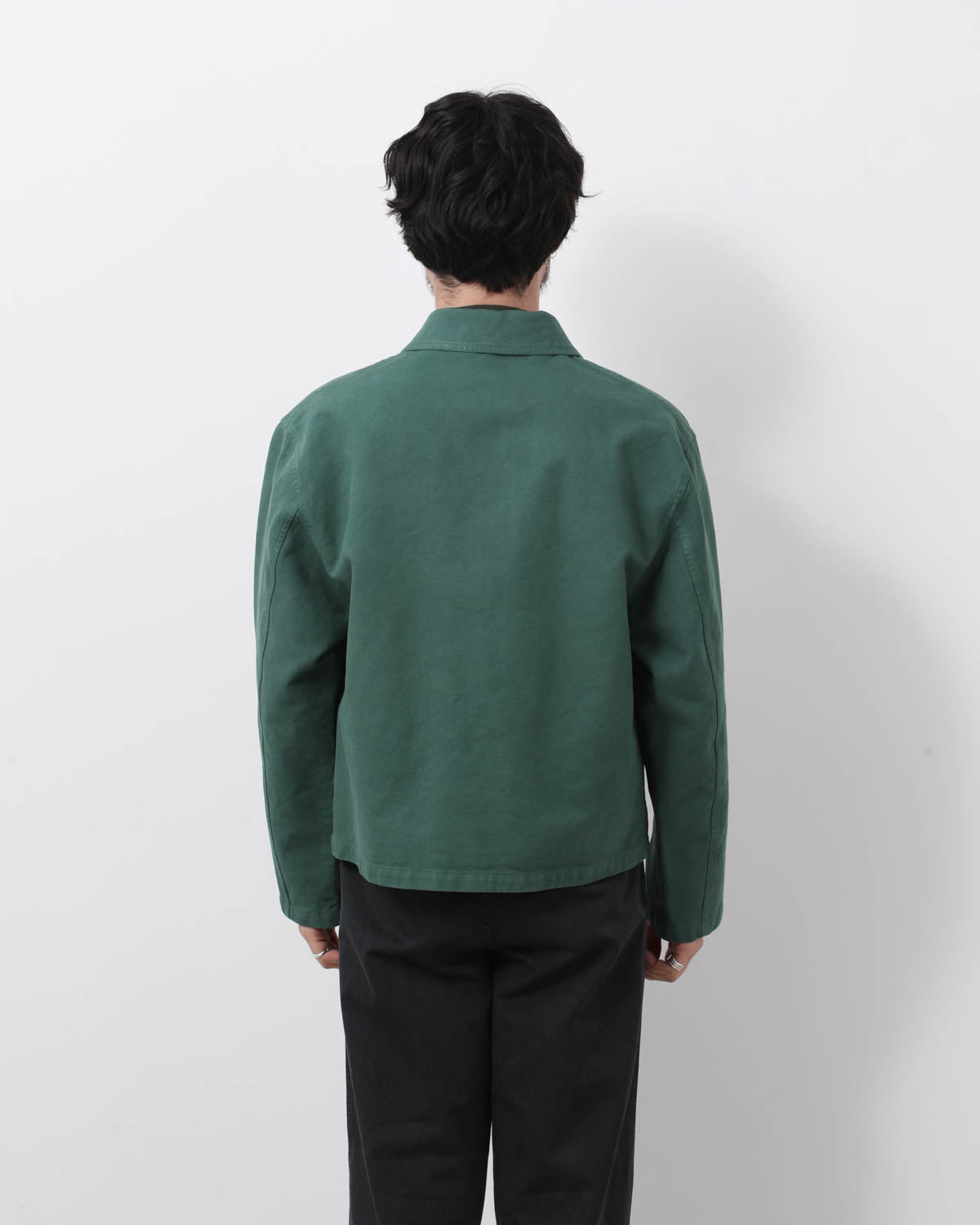 GARMENT-DYED ORGANIC COTTON HEAVY TWILL SHORT WORK JACKET