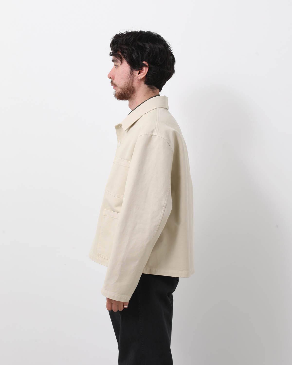 GARMENT-DYED ORGANIC COTTON HEAVY TWILL SHORT WORK JACKET