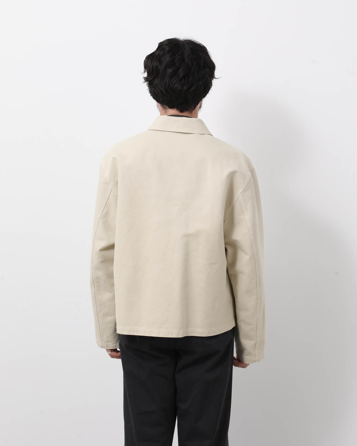 GARMENT-DYED ORGANIC COTTON HEAVY TWILL SHORT WORK JACKET