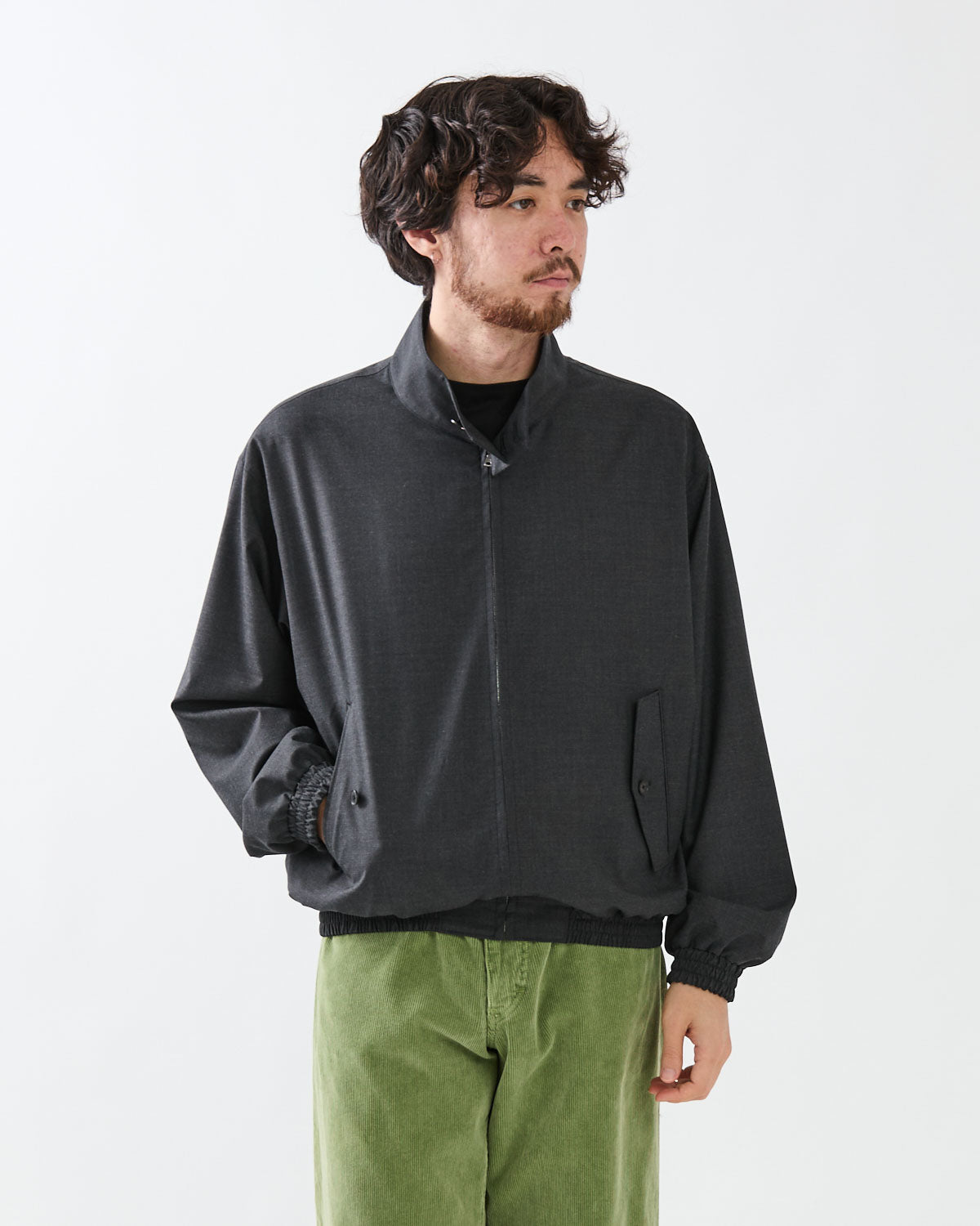 ULTRA FINE TROPICAL WOOL ZIP BLOUSON