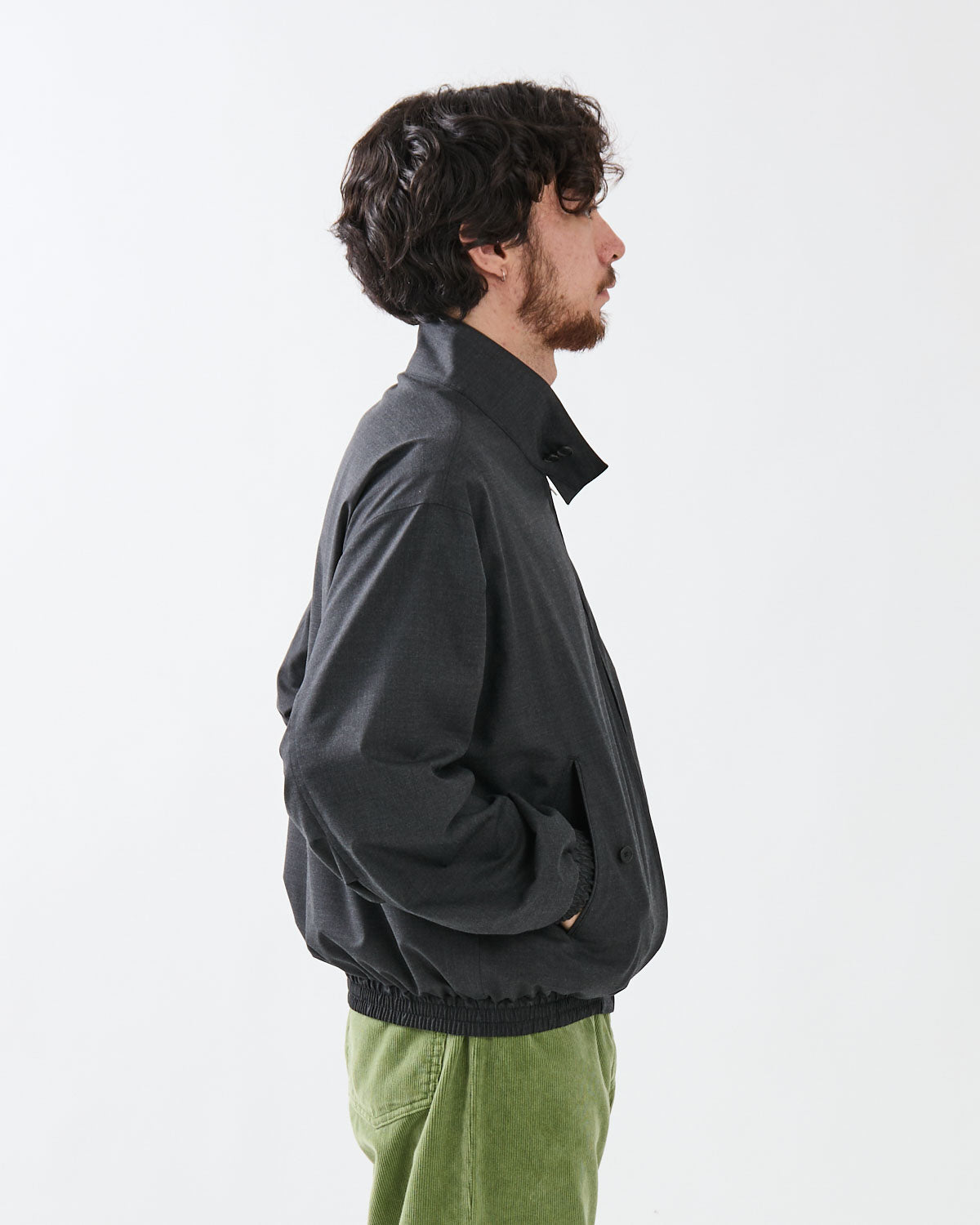 ULTRA FINE TROPICAL WOOL ZIP BLOUSON