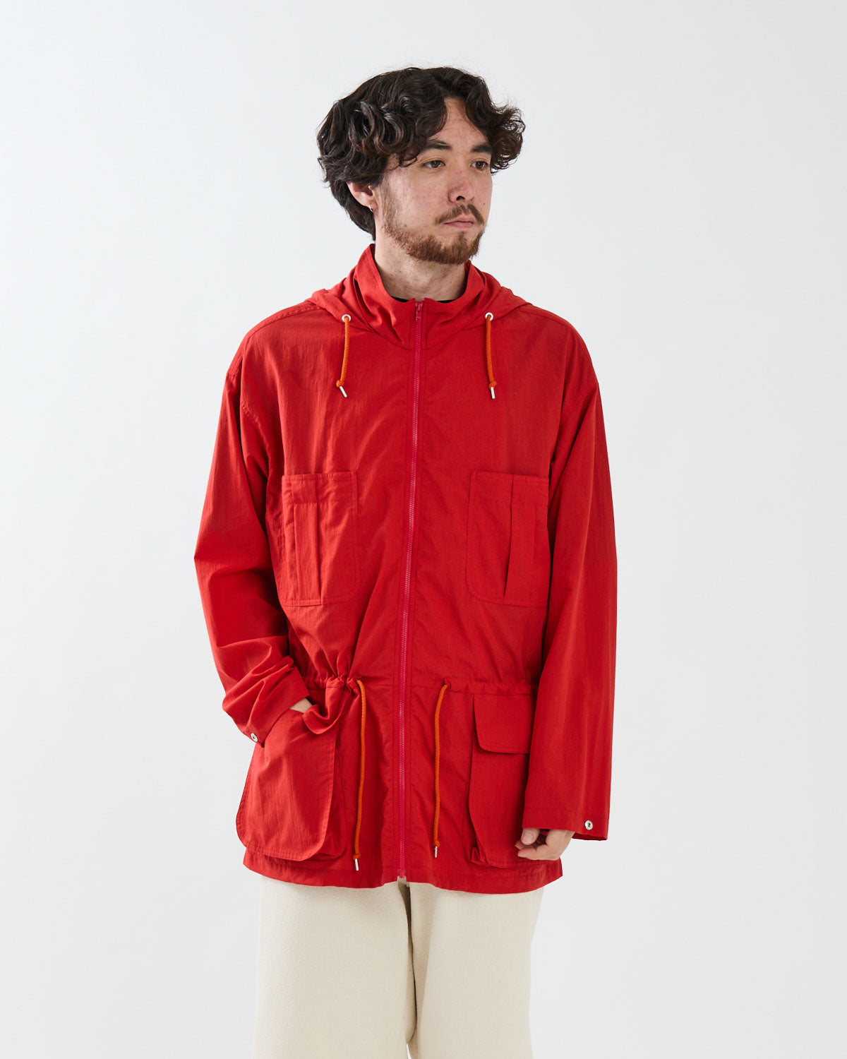 SUPER FINE COTTON LAWN HOODED BLOUSON