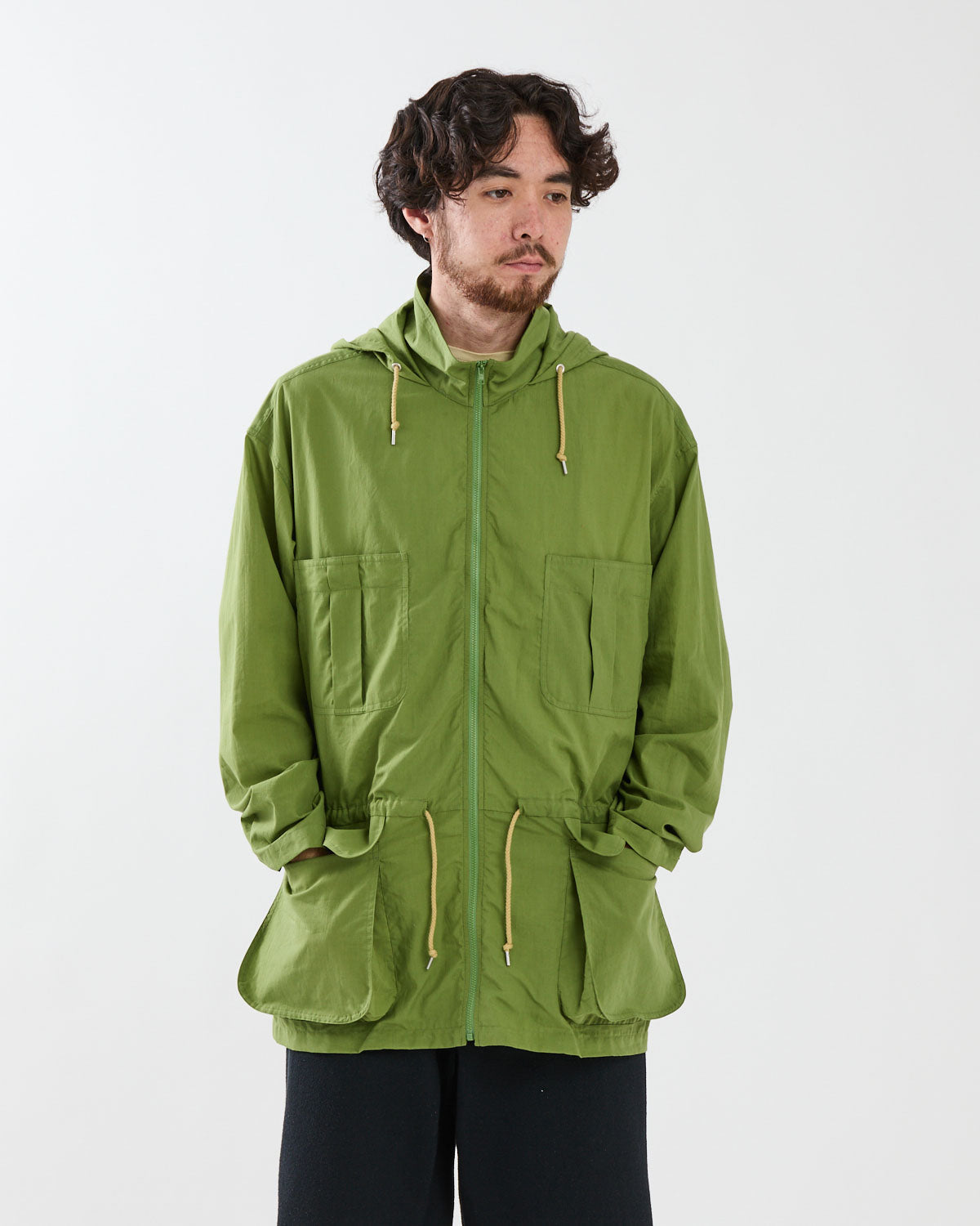 SUPER FINE COTTON LAWN HOODED BLOUSON