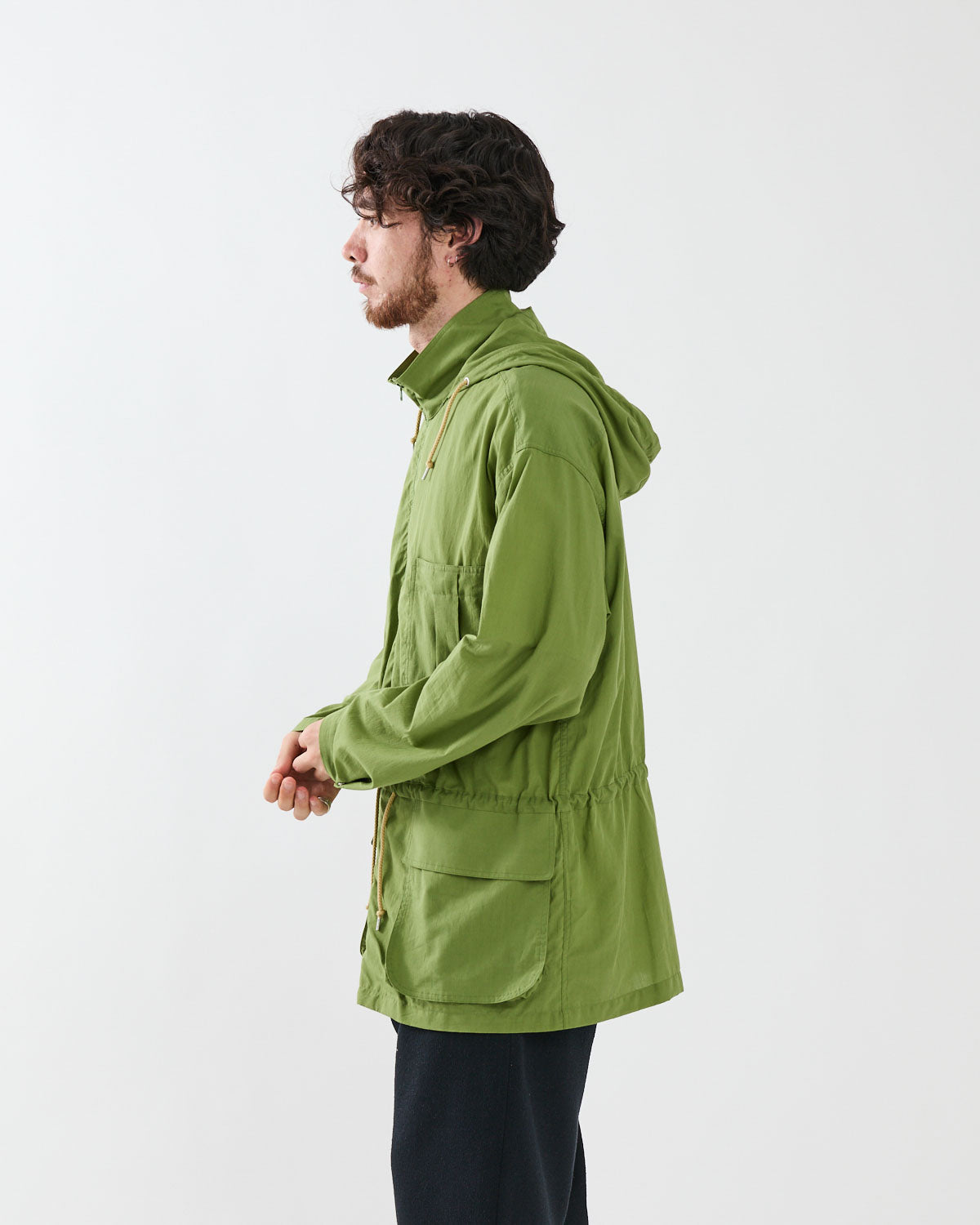 SUPER FINE COTTON LAWN HOODED BLOUSON