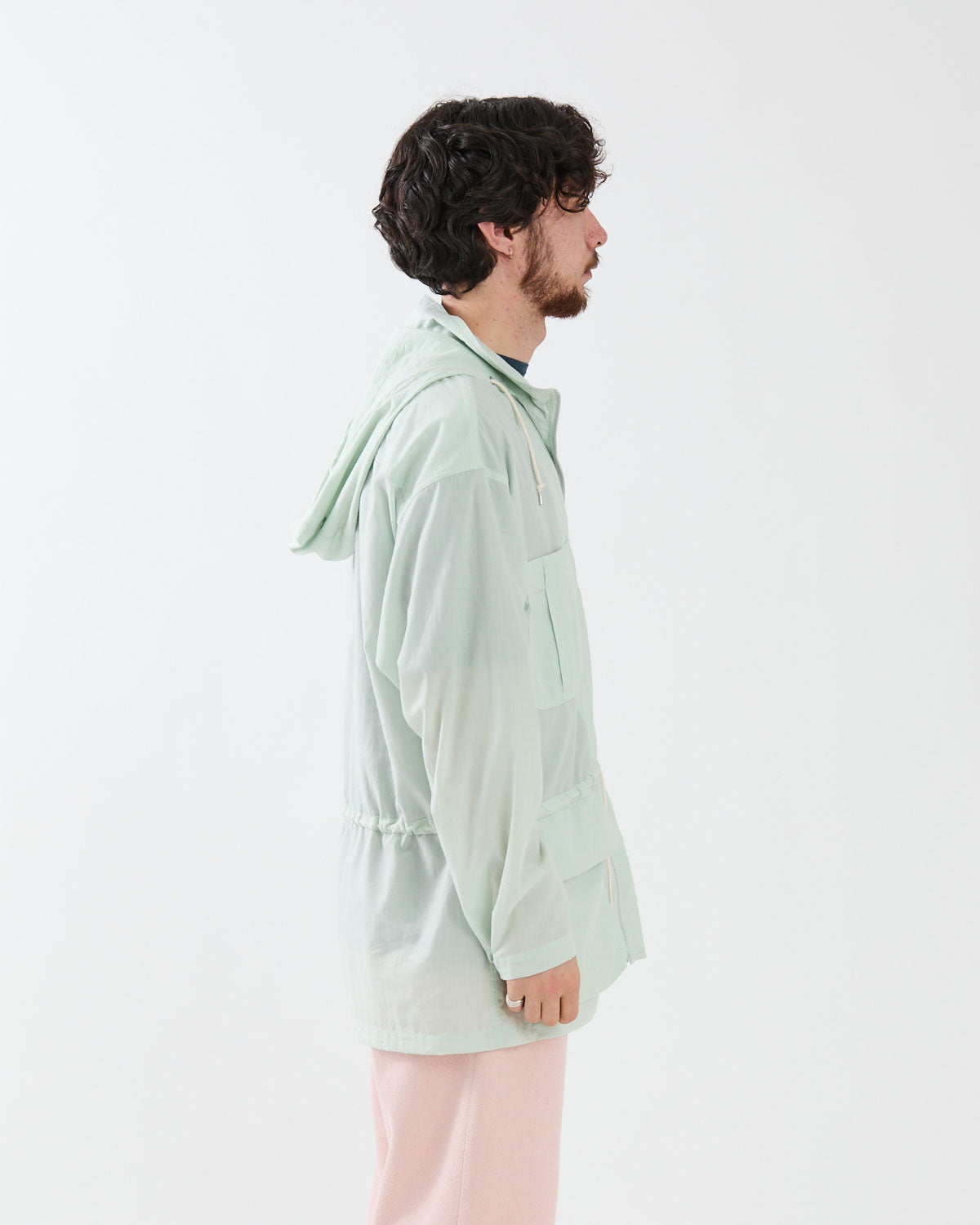 SUPER FINE COTTON LAWN HOODED BLOUSON