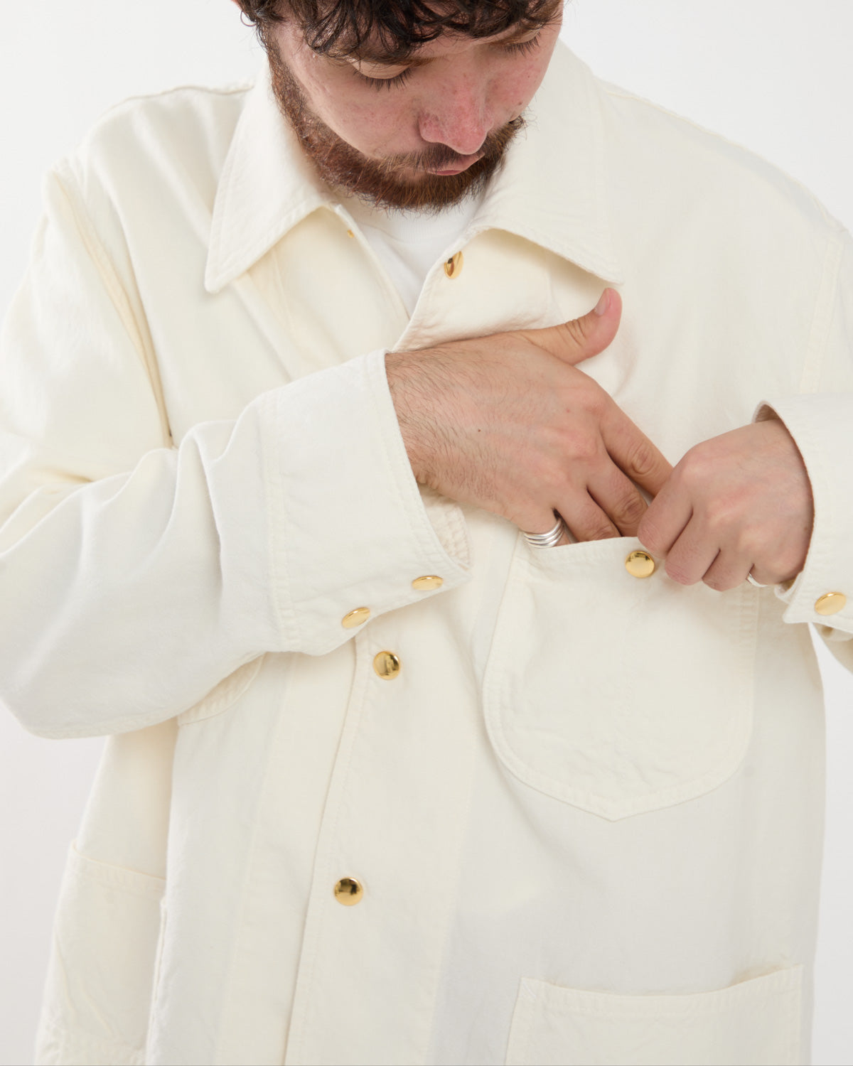 WOOL COTTON LINEN OX WORK JACKET