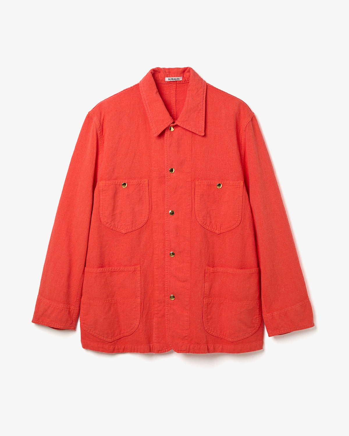 ジャケット・アウター AURALEE SPONGEWOOLTWILLSOUTIENCOLLARCOAT AURALEE 25SS-SPONGE WOOL TWILL ZIP BLOUSON [TOP CHARCOAL]