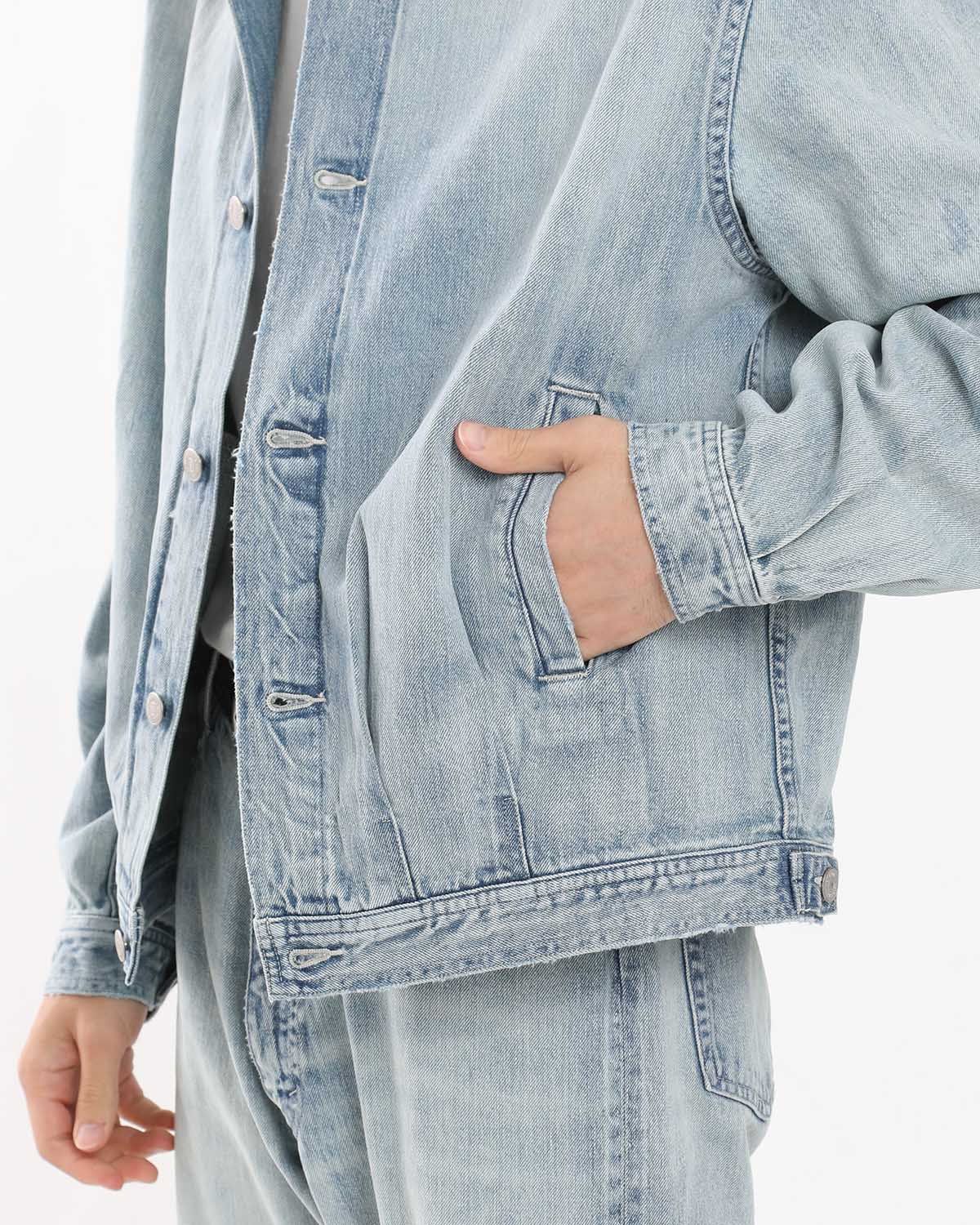 FADED SELVEDGE LIGHT DENIM BLOUSON