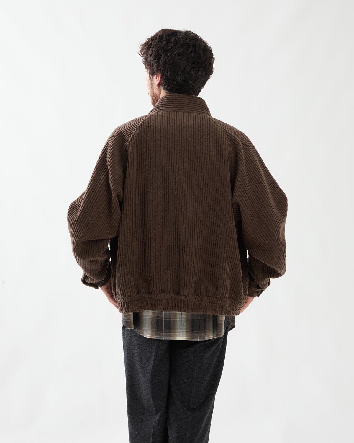 WOOL CASHMERE CORDUROY ZIP BLOUSON