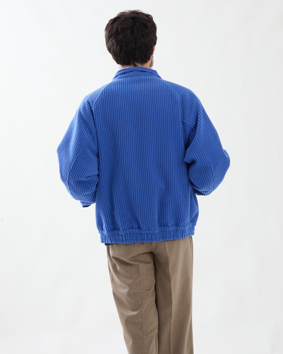 WOOL CASHMERE CORDUROY ZIP BLOUSON