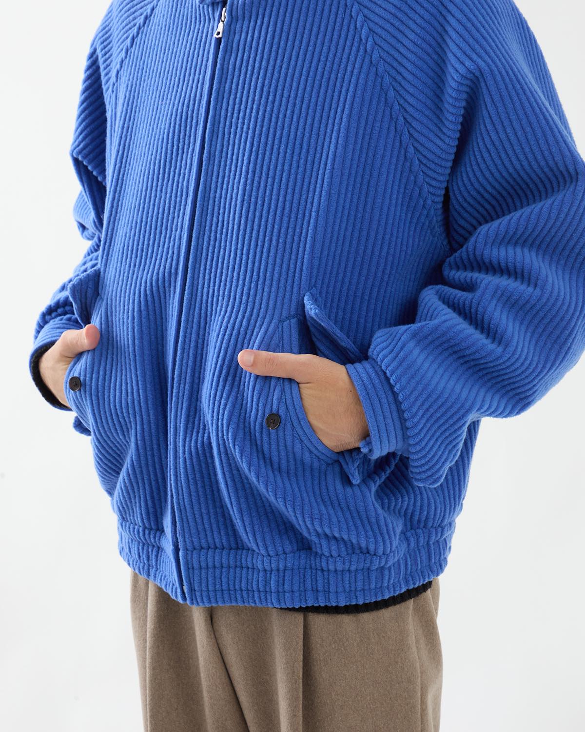 WOOL CASHMERE CORDUROY ZIP BLOUSON