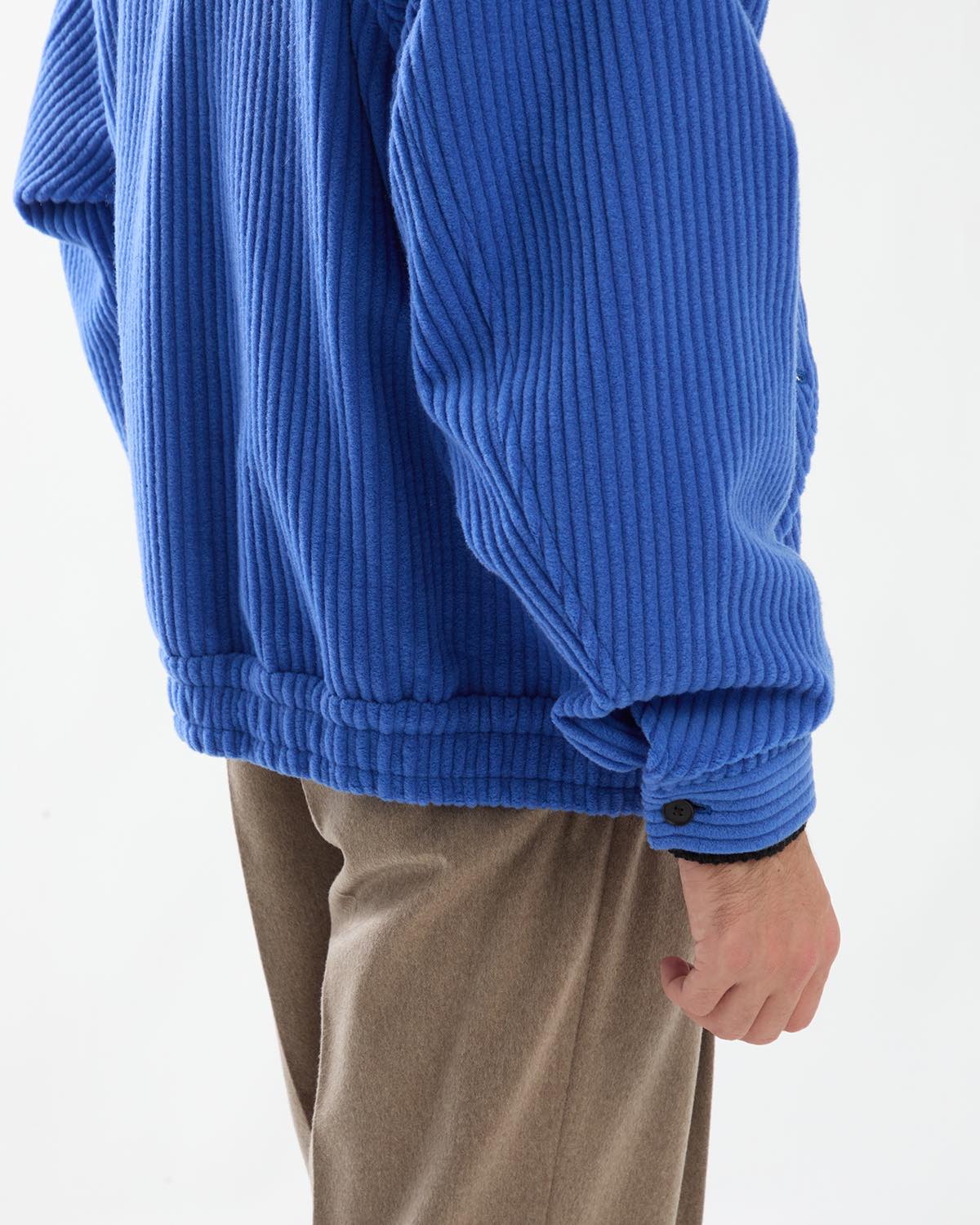 WOOL CASHMERE CORDUROY ZIP BLOUSON