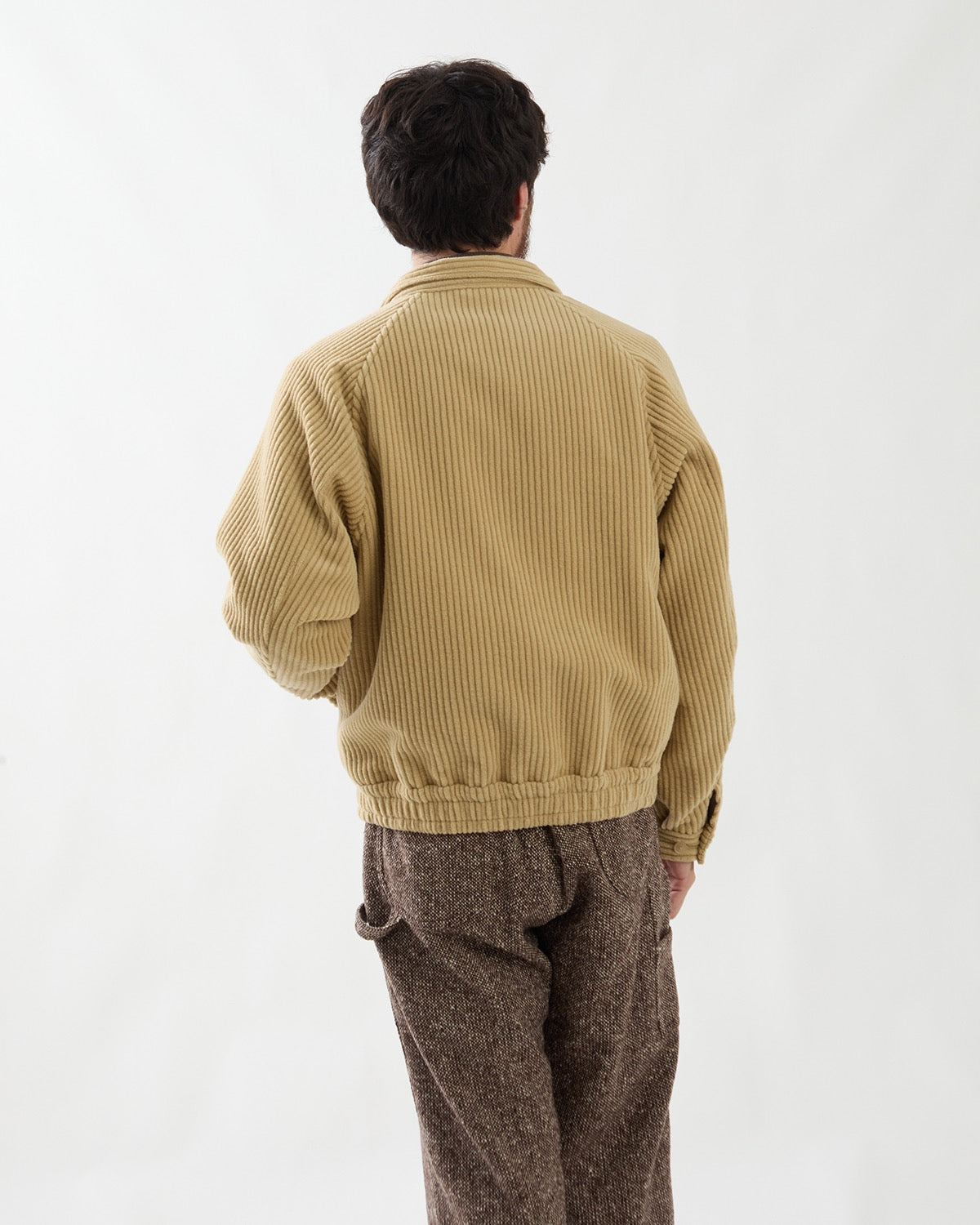 WOOL CASHMERE CORDUROY ZIP BLOUSON