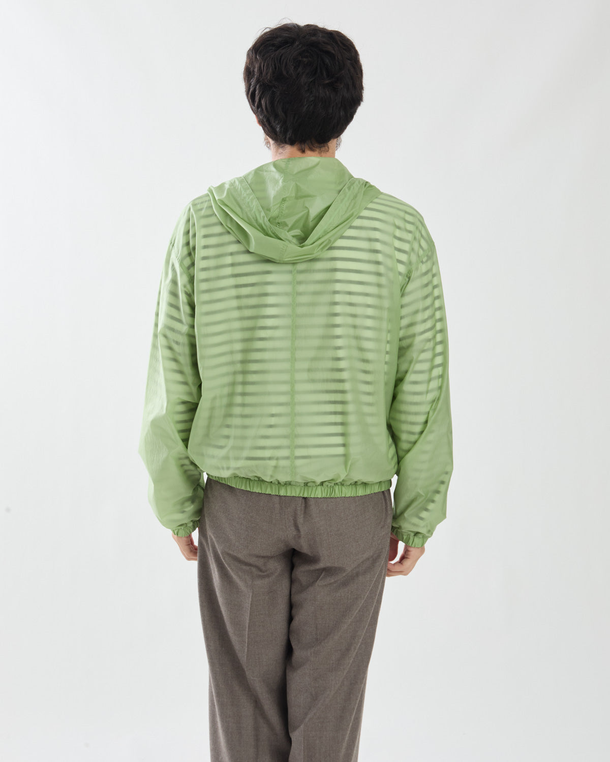 SHEER NYLON RIPSTOP HOODED BLOUSON