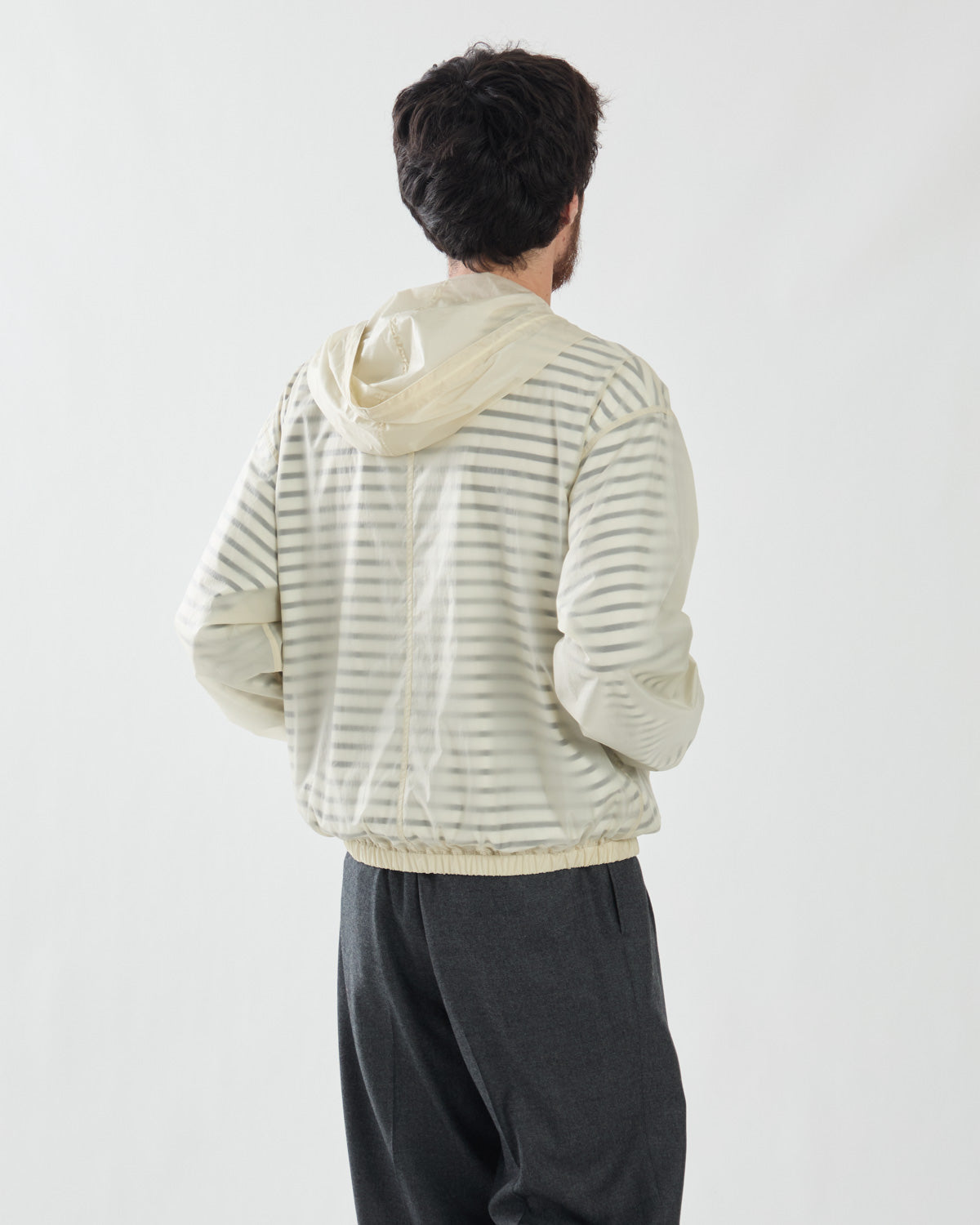 SHEER NYLON RIPSTOP HOODED BLOUSON