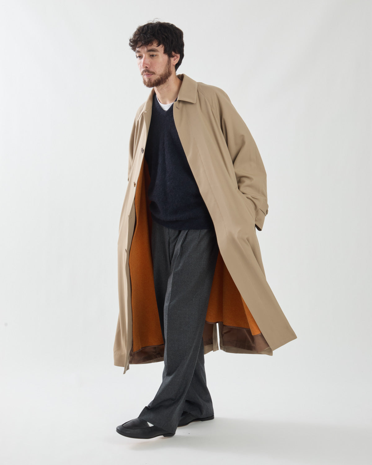 ULTRA FINE WOOL TWILL WOOL-LINED COAT