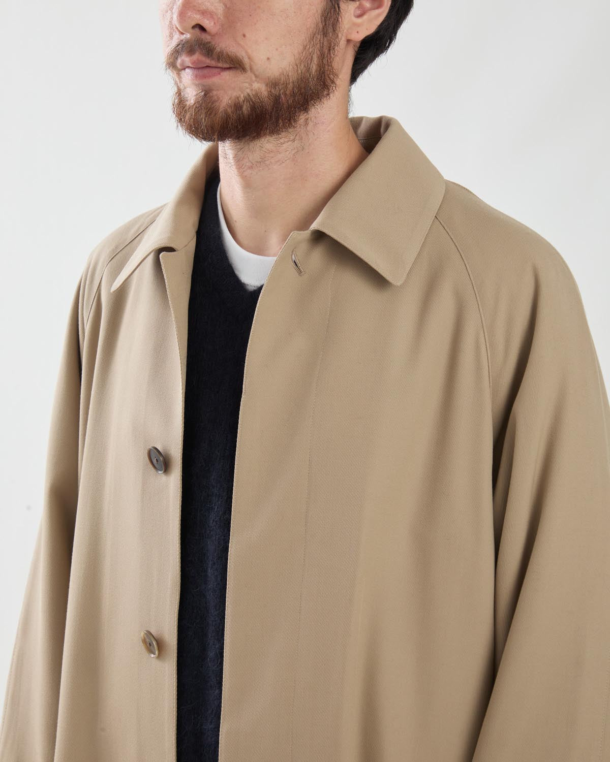 ULTRA FINE WOOL TWILL WOOL-LINED COAT