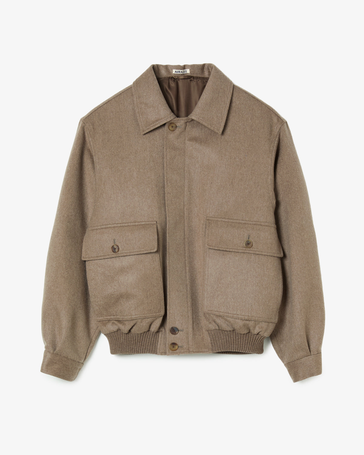CASHMERE MOLESKIN ZIP BLOUSON