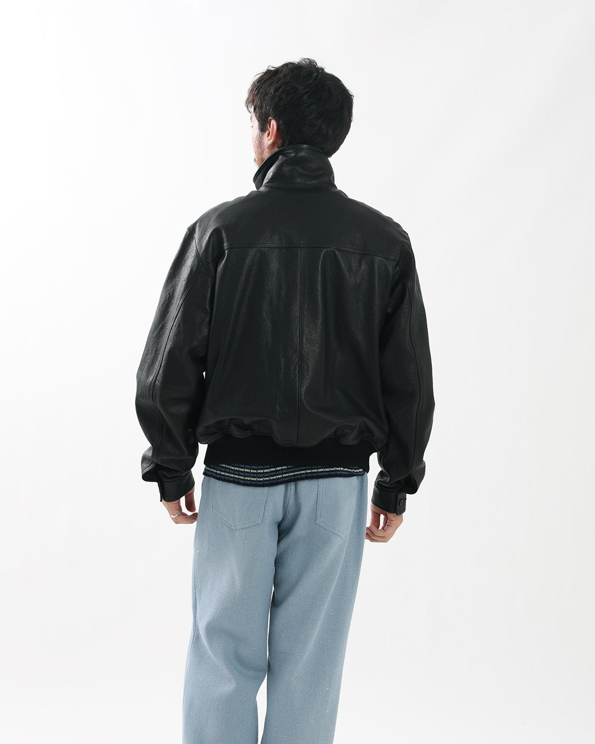TEXTURED LAMB LEATHER BLOUSON
