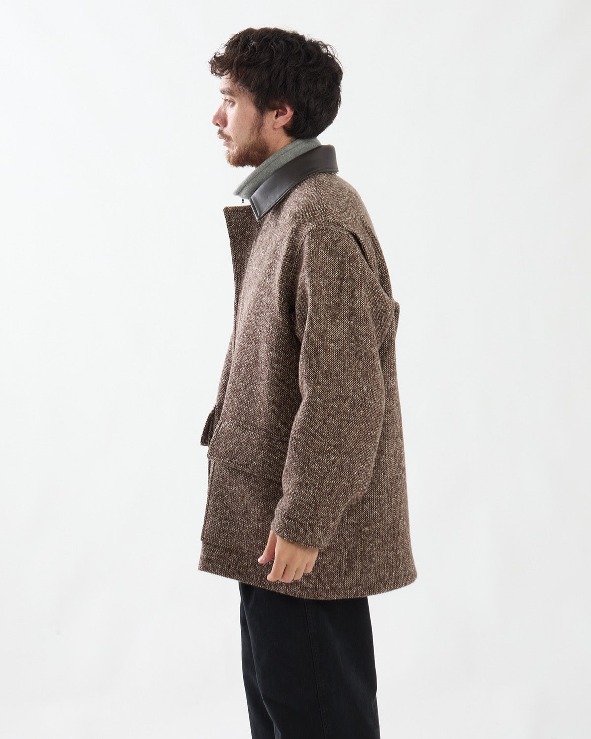 HOMESPUN TWEED ZIP BLOUSON