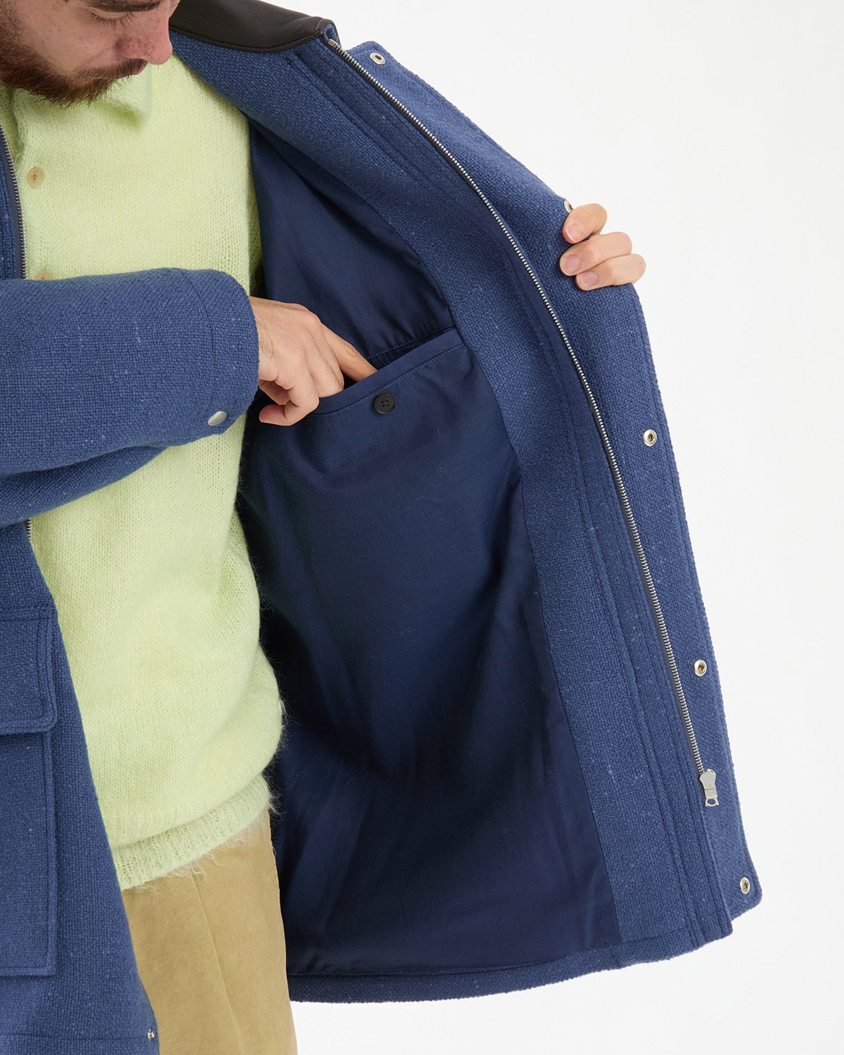 HOMESPUN TWEED ZIP BLOUSON