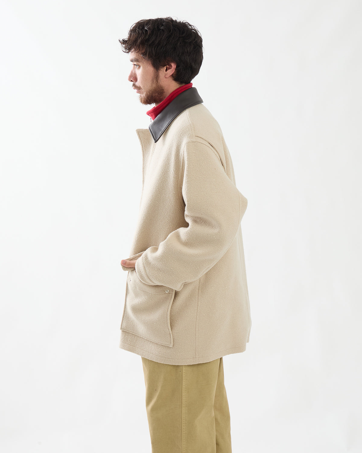 HOMESPUN TWEED ZIP BLOUSON