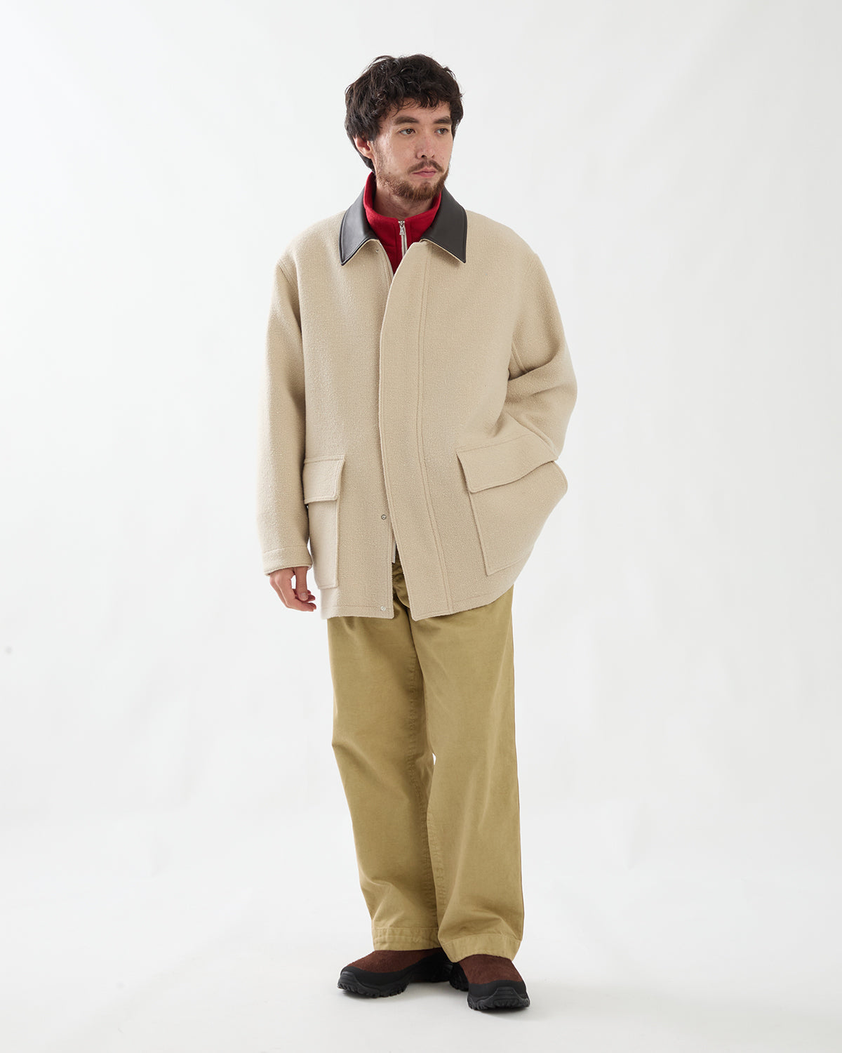 HOMESPUN TWEED ZIP BLOUSON