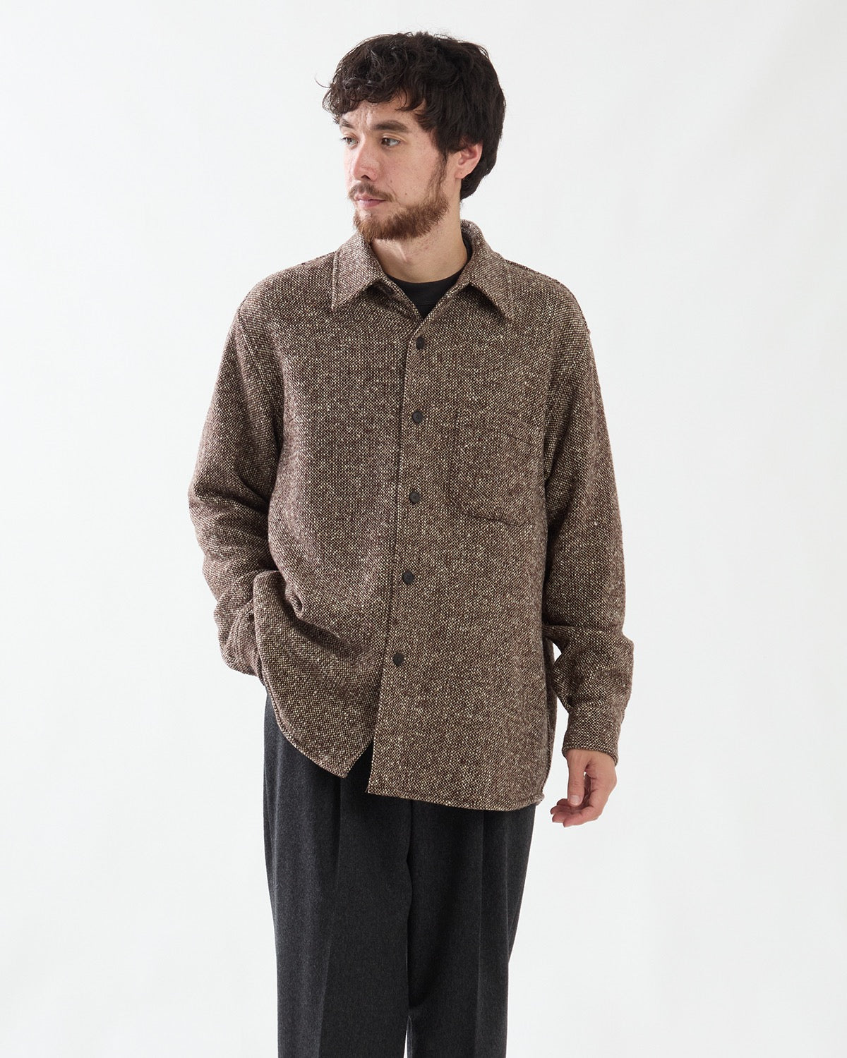 HOMESPUN TWEED SHIRT BLOUSON