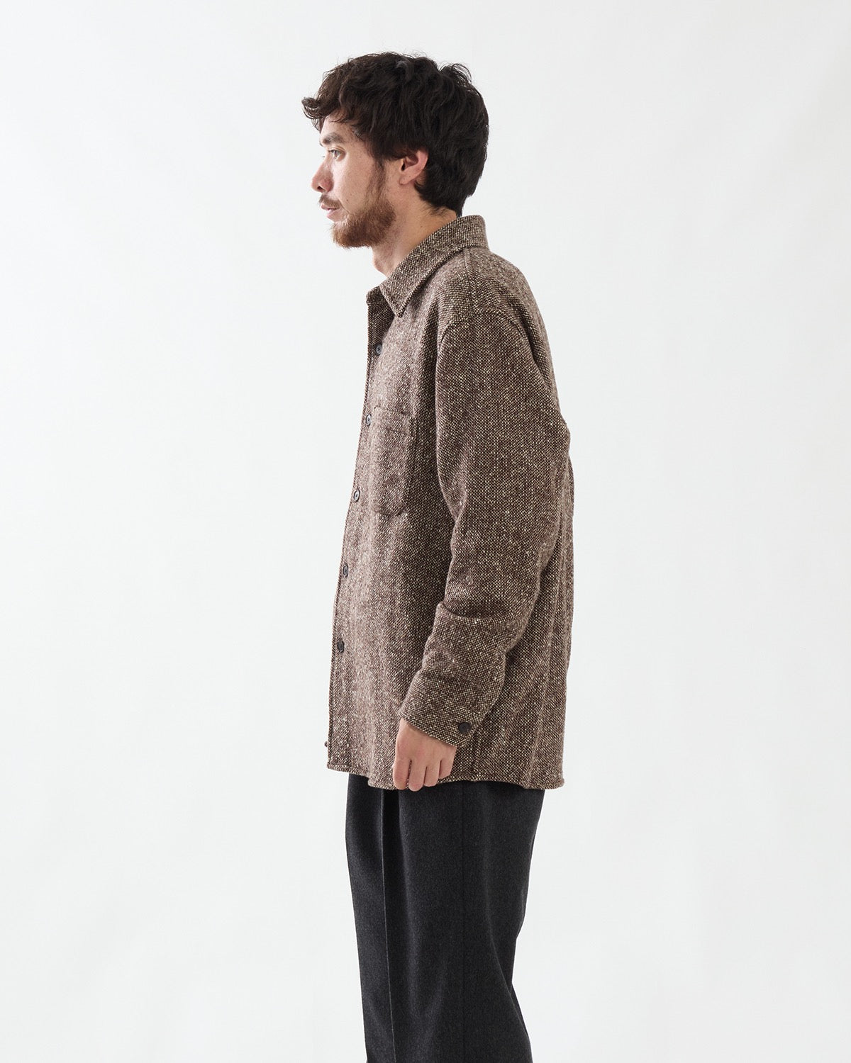 HOMESPUN TWEED SHIRT BLOUSON