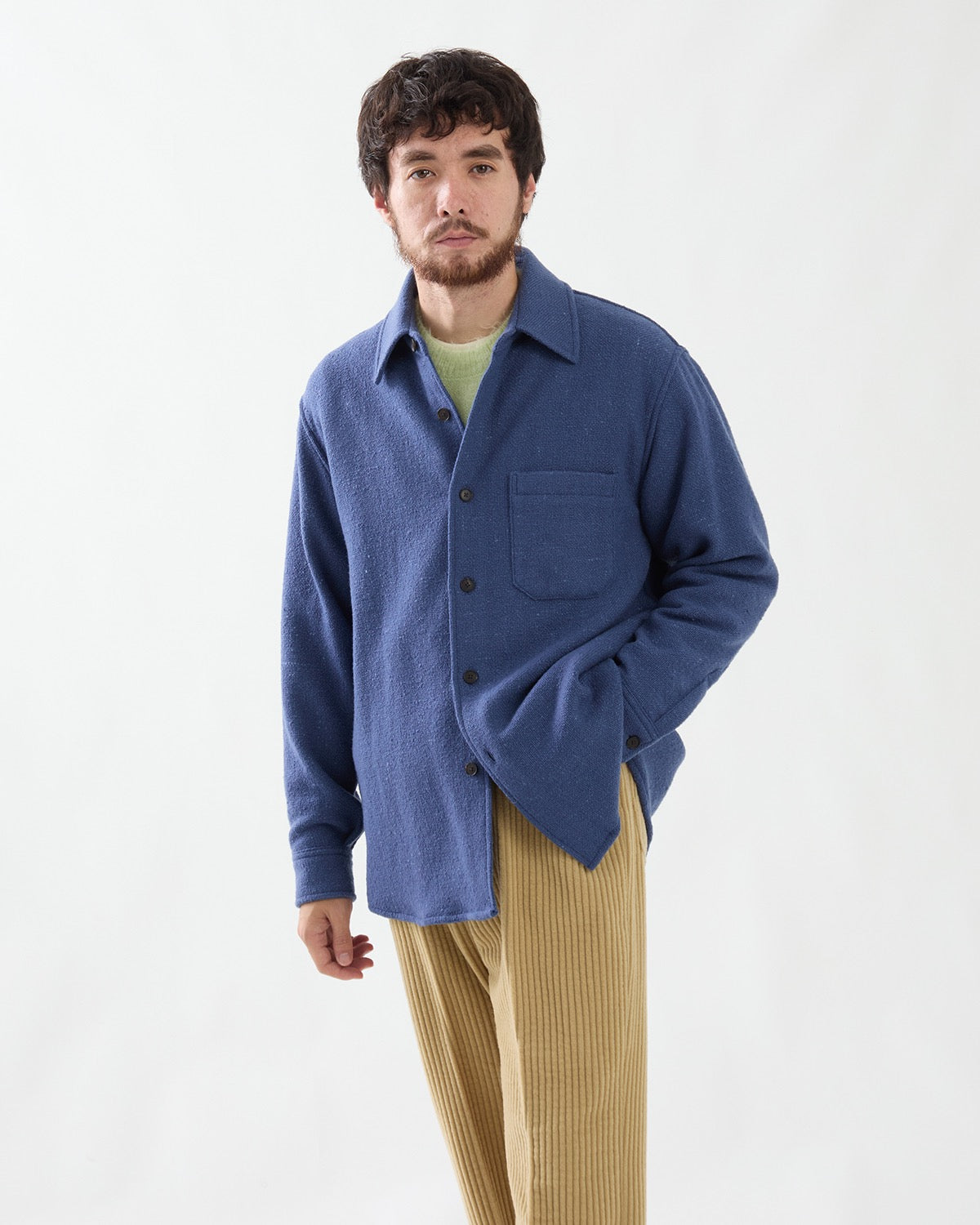 HOMESPUN TWEED SHIRT BLOUSON