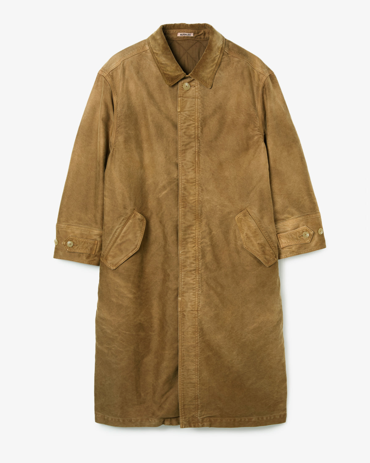 GARMENT-DYED ORGANIC COTTON HEAVY MOLESKIN COAT