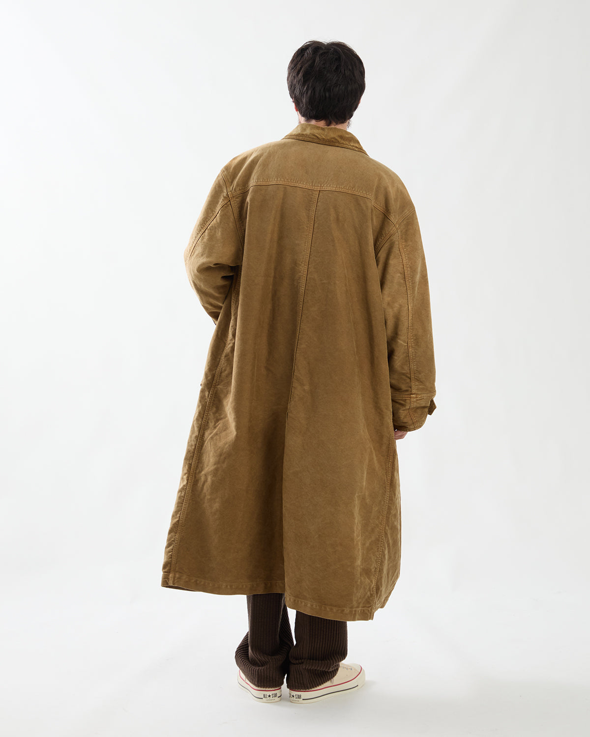 GARMENT-DYED ORGANIC COTTON HEAVY MOLESKIN COAT