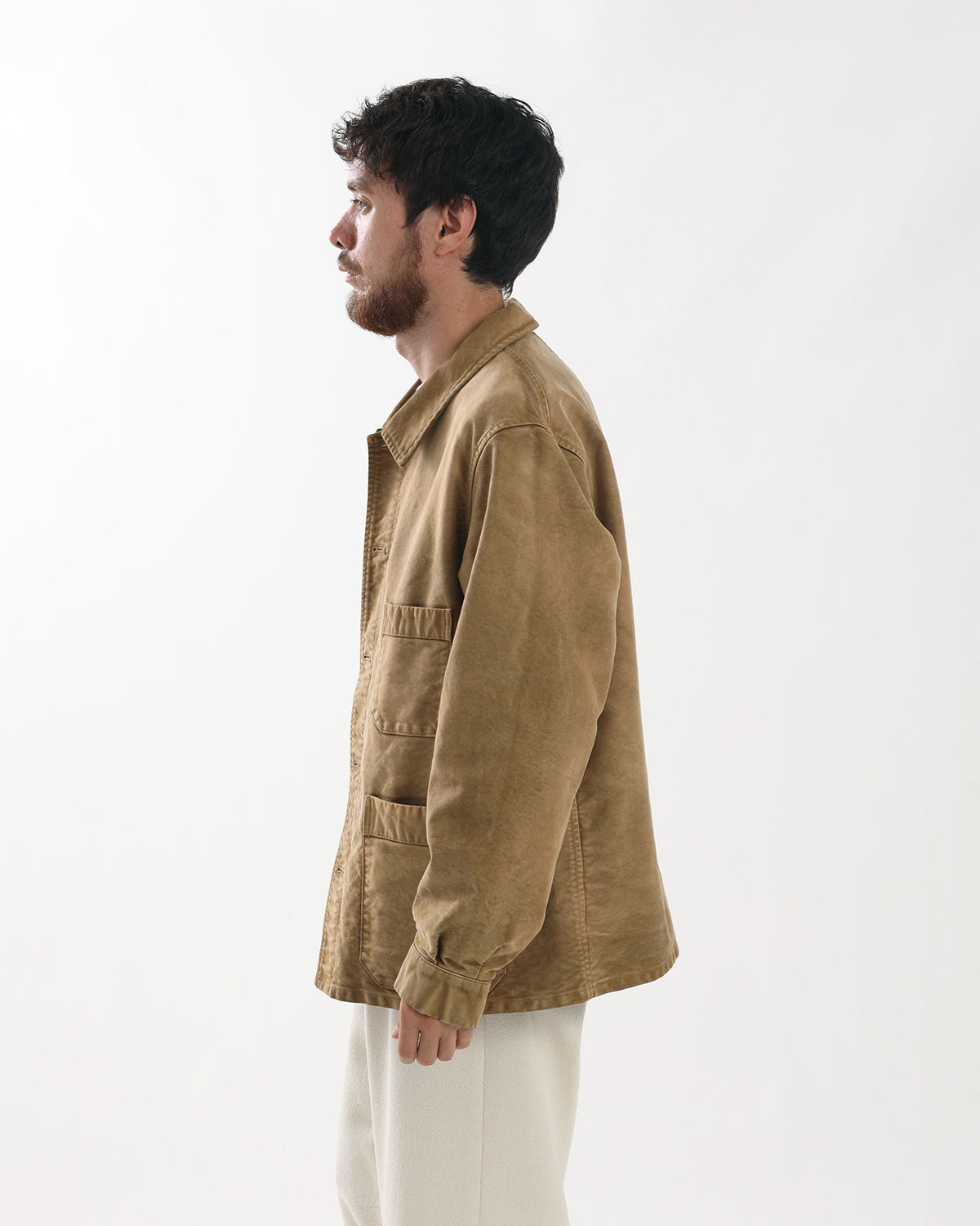 GARMENT-DYED ORGANIC COTTON HEAVY MOLESKIN COVERALL