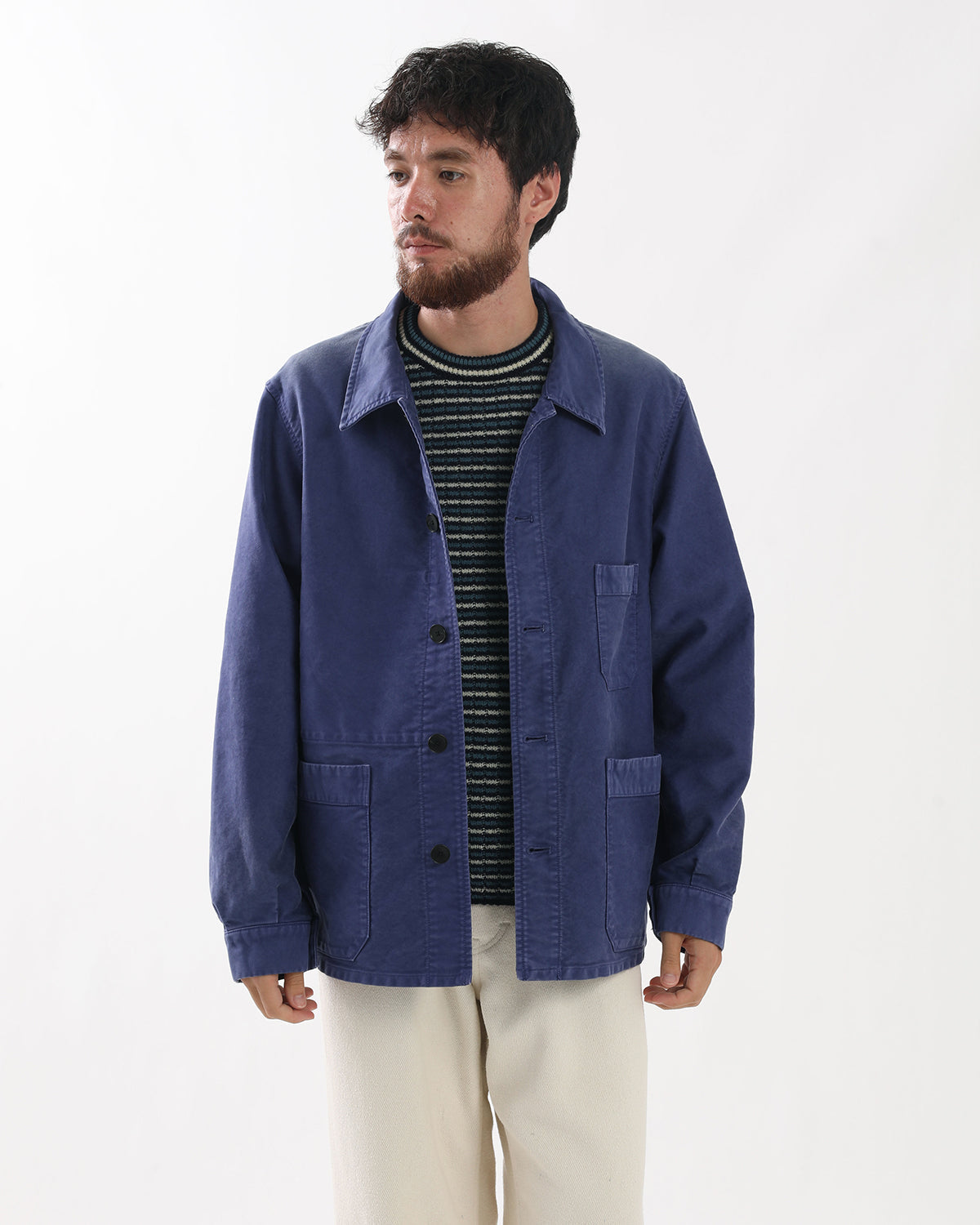 GARMENT-DYED ORGANIC COTTON HEAVY MOLESKIN COVERALL